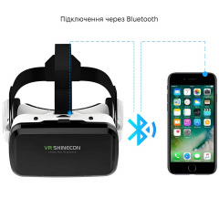 Очки виртуальной реальности Shinecon SC-G04BS+SC-B01 Черно-белый Київ