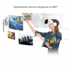 Очки виртуальной реальности Shinecon SC-G04BS+SC-B01 Черно-белый Київ