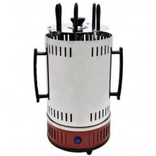Электрошашлычница вертикальная Domotec BBQ MS-7783, нержавеющая сталь, красная