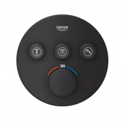 Змішувач для душу Grohe Grohtherm SmartControl, зовнішня частина, чорний матовий (29508KF0) Киев