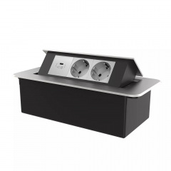 Розетка мебельная двойная с USB-С Livolo серый (VL-SHS013-TC-UC45W-6IP-S) Київ