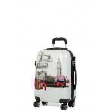 Чемодан Малый (S) Поликарбонат под Ручную кладь Airtex 809 London 44 л 54x35x23 см Разноцветный