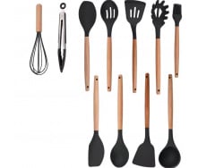 Набор кухонных принадлежностей Kitchenware Set 12 шт Черный (hub_ic3zk5)