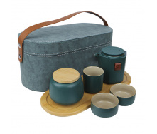 Дорожный набор для чайной церемонии No Brand 45521 Dark Green 7 шт 12953-83107
