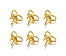 Набор колец для салфеток No Brand Бантики 6 шт Gold (GB6)