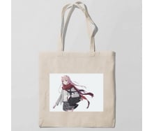 Эко-сумка шоппер с принтом Милый во Франксе Darling in the FranXX 3 Кавун Бежевый