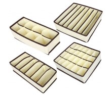 Набор из 4 органайзеров в шкаф для хранения ANbeauty Beige (AN0103412)
