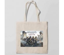 Эко-сумка шоппер с принтом Assassin's Creed unity Единство Кавун Бежевый