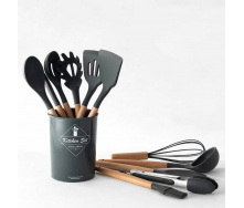 Набор кухонных принадлежностей Kitchen Set 12 предметов Черный