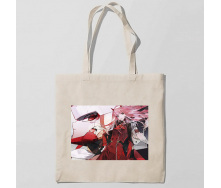 Эко-сумка шоппер с принтом Милый во Франксе Darling in the FranXX 5 Кавун Бежевый