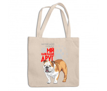 Эко-сумка шоппер с принтом для собачника 