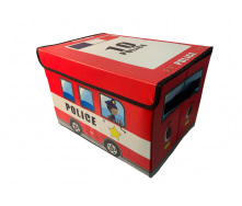 Ящик для хранения игрушек и вещей автобус красный police HMD 216-10228675