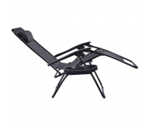 Шезлонг Garden Line Relax Black до 130 кг Черный