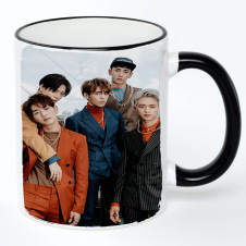 Чашка No Brand super junior k pop 330 мл Разноцветный (chaskpop-43)
