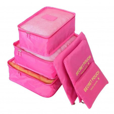 Фото - Набор дорожных органайзеров UKC Laundry Pouch Travel 6 шт Малиновый Набор дорожных органайзеров UKC Laundry Pouch Travel 6 шт Малиновый