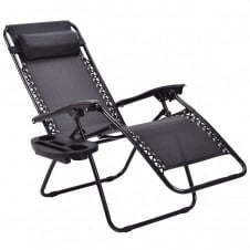 Комплект шезлонгов Garden Line Relax до 130 кг Black 2 шт
