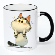 Чашка No Brand Cat 330 мл Разноцветный (chaska-cat-9)
