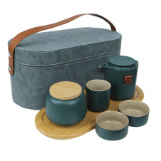 Дорожный набор для чайной церемонии No Brand 45521 Dark Green 7 шт 12953-83107