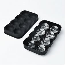 Форма для льда силиконовая Ice Шар 8 ячеек 22x11,5х4,5 см Черный (C051356)