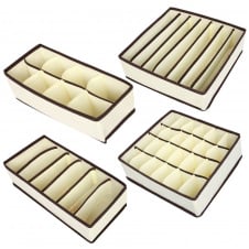 Набор из 4 органайзеров в шкаф для хранения ANbeauty Beige (AN0103412)