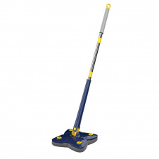 Швабра телескопическая RIAS Mop 360 вращающаяся на 360° с отжимом Blue (3_03919)