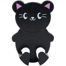 Держатель вилки Hongxin в форме котика 9х6 см Черный 00083