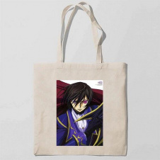 Эко-сумка шоппер с принтом Code Geass Hangyaku no Lelouch-Код Гиас Восставший Лелуш Кавун Бежевый