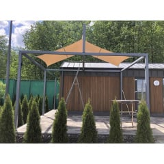 Тент навес затеняющий квадратный No Brand 400x400 см Бежевый (2575096801) Королево