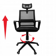Кресло офисное Kontrast Manager Black (5901386202512) Київ