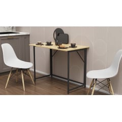 Стол раскладной Морис 900 Ferrum-decor 75x90x50 см Черно-бежевый (MORI906) Ивано-Франковск