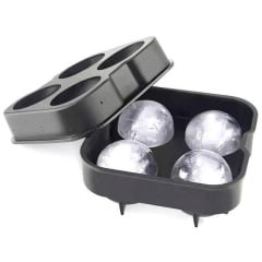 Форма для льда силиконовая Ice Шар 4 ячейки 12х12х4,5 см Черный (C051354) Дніпро