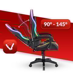 Компьютерное кресло Hell's HC-1003 LED RGB Black (5904204981866) Львов