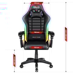 Компьютерное кресло Hell's HC-1003 LED RGB Black (5904204981866) Львов