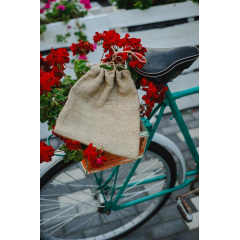 Мешочек декоративный из мешковины на завязке VS Thermal Eco Bag Бежевый Кропивницкий