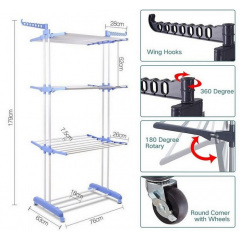 Универсальная складная сушилка для белья OPT-TOP 3 Tiers Garment rack белая (1756374679) Херсон
