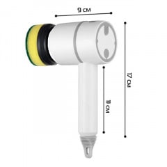 Электрическая аккумуляторная щетка для уборки RIAS с тремя насадками (3_04527) Королёво