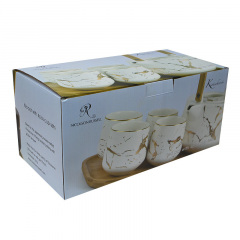 Чайный сервиз No Brand Мраморная роскошь 6 предметов White 13155-83922 Чернівці