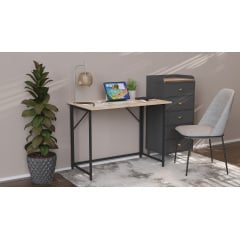 Стол раскладной Морис 900 Ferrum-decor 75x90x50 см Черно-бежевый (MORI902) Измаил