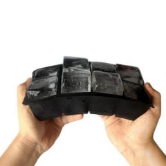 Форма для льда силиконовая Ice с крышкой Кубики 8 ячеек 21x11.5x5 см Черный (С051353) Молочанск