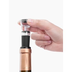 Пробка многоразовая для вина Cork 1 шт 2.5 х 1.5 х 8.5 см Black (H051392) Єланець