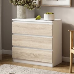 Комод No Brand FT-214 80x40x75.5 см Белый-дуб сонома (8885861) Житомир