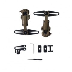 Крепления чебурашка для наушников H&M Peltor и Sordin на шлем Койот (2661299157) Киев