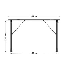 Компьютерный стол huzaro Hero 1.5 120x48x73 см Black Конотоп