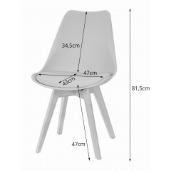 Кресло LEOBERT Mark 81.5х47 см White Киев