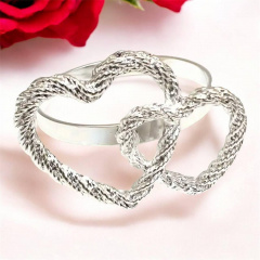 Кольца для салфеток No Brand Сердца 2 шт Silver (SH2) Бердичев