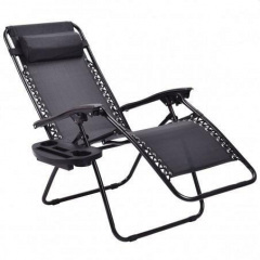 Комплект шезлонгов Garden Line Relax до 130 кг Black 2 шт Вишневе
