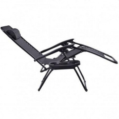 Комплект шезлонгов Garden Line Relax до 130 кг Black 2 шт Вишневе