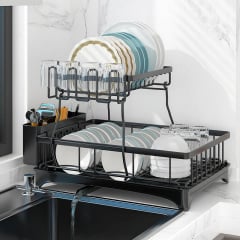 Сушилка для посуды с ковриком DRT К4 33х44 см Черный (H051321) Кропивницкий