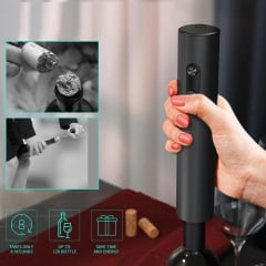 Штопор электрический для бутылок BAR Черный (H051395) Черновцы