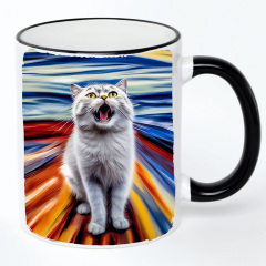 Чашка No Brand Cat 330 мл Разноцветный (chaska-cat-20) Сумы
